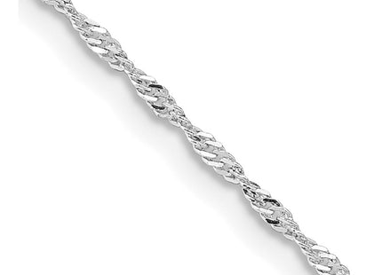 Sterling silver singapore link chain