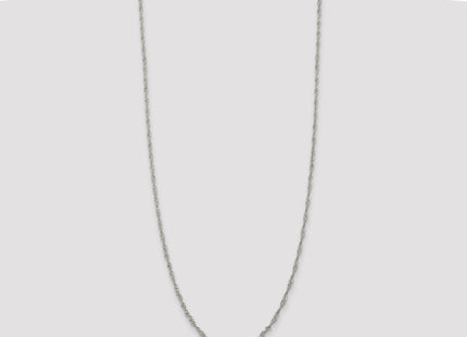 Sterling Silver Singapore Chain, 30 x 2.25mm