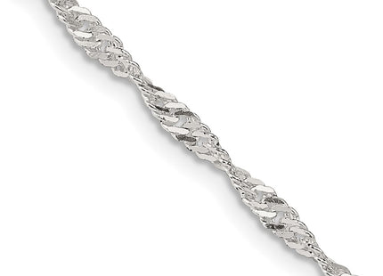 Sterling silver singapore link chain