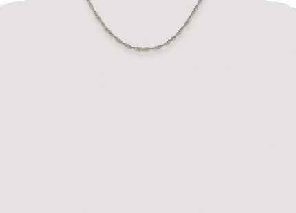 Sterling silver singapore link chain, further view