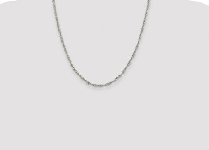Sterling silver singapore link chain, additional view