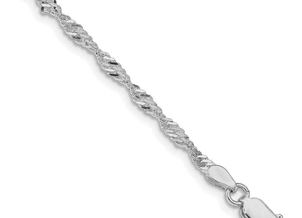 Sterling silver singapore link chain