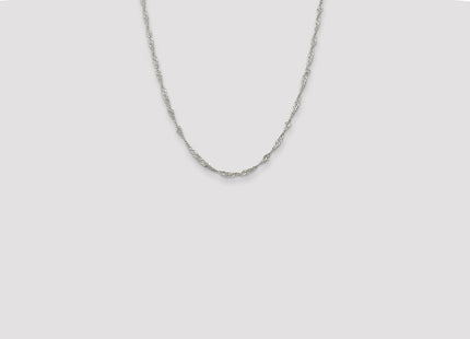 Sterling silver singapore link chain, additional view