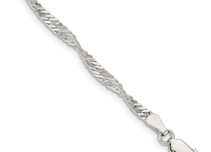 Sterling silver singapore link bracelet