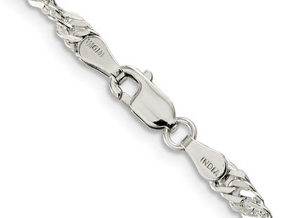 Sterling silver singapore link chain, another view