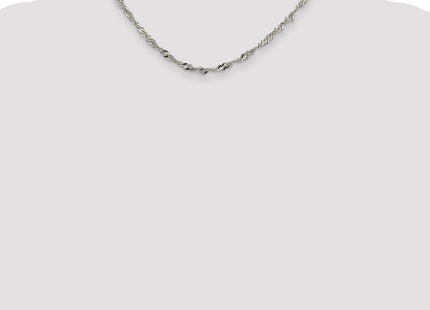 Sterling silver singapore link chain, additional view