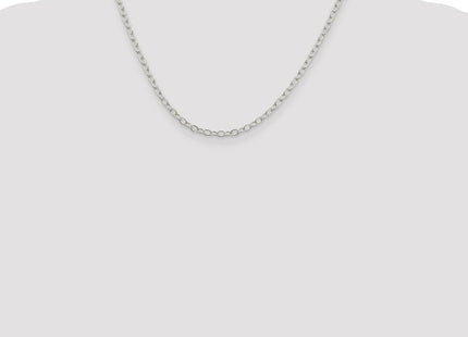 Sterling Silver Oval Cable Chain (Style QFC72-18)
