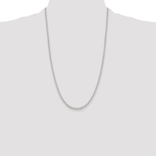 Sterling Silver Oval Cable Chain (Style QFC72-26)