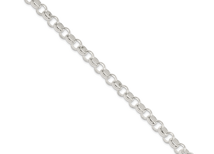Sterling Silver Belcher Light Bracelet, 7.5 x 8mm