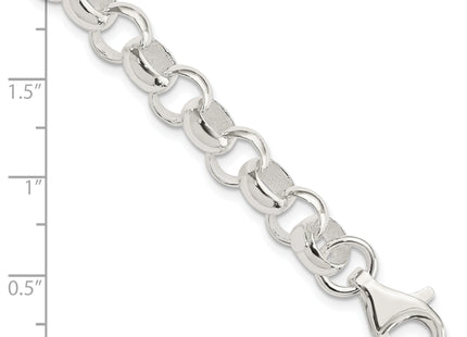 Sterling Silver Belcher Light Bracelet, 7.5 x 8mm