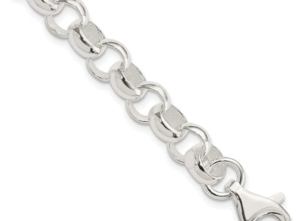 Sterling Silver Belcher Light Bracelet, 7.5 x 8mm