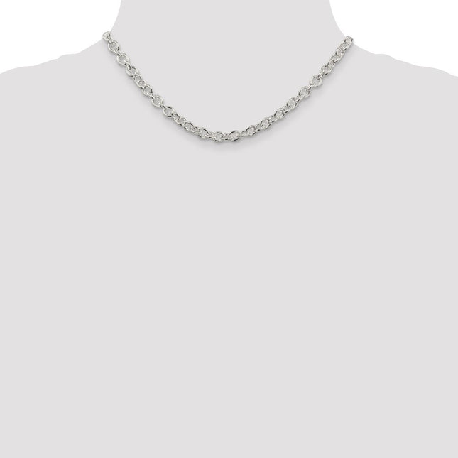 Sterling Silver Cable Chain, 16 x 6.1mm
