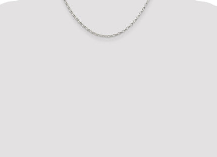 Sterling Silver Oval Fancy Rolo Chain (Style QFC85-16)
