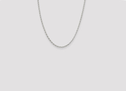 Sterling Silver Oval Fancy Rolo Chain (Style QFC85-22)