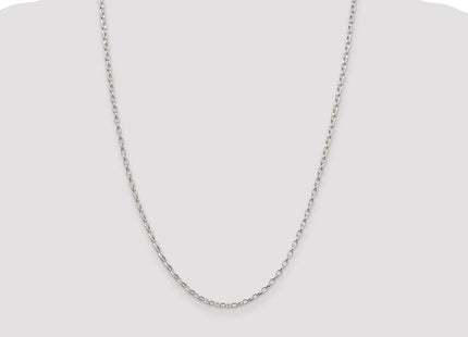 Sterling Silver Oval Fancy Rolo Chain (Style QFC85-24)