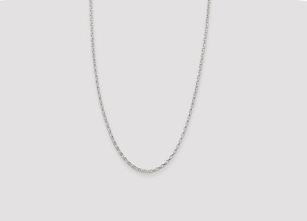 Sterling Silver Oval Fancy Rolo Chain (Style QFC85-26)