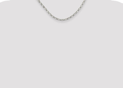 Sterling Silver Oval Fancy Rolo Chain (Style QFC86-16)
