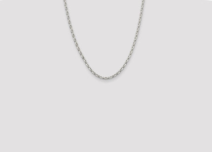 Sterling Silver Oval Fancy Rolo Chain (Style QFC86-22)