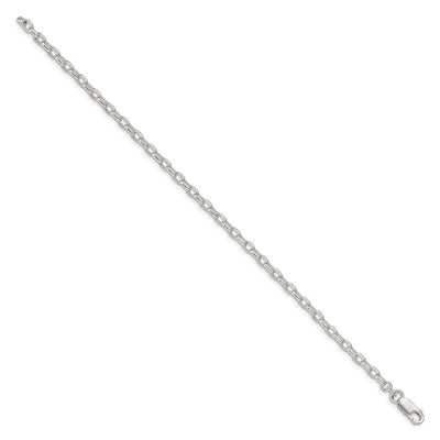 Sterling Silver Oval Fancy Rolo Chain, 16 x 3.2mm