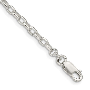 Sterling Silver Oval Fancy Rolo Chain (Style QFC86-8)