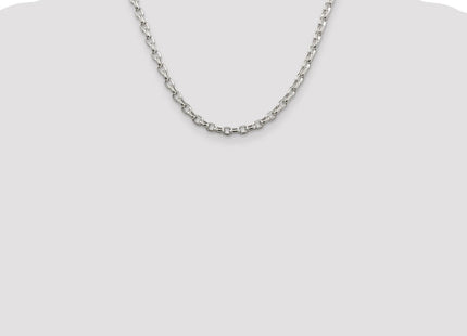 Sterling Silver Oval Fancy Rolo Chain (Style QFC87-18)
