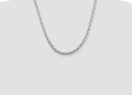 Sterling Silver Oval Fancy Rolo Chain (Style QFC87-20)