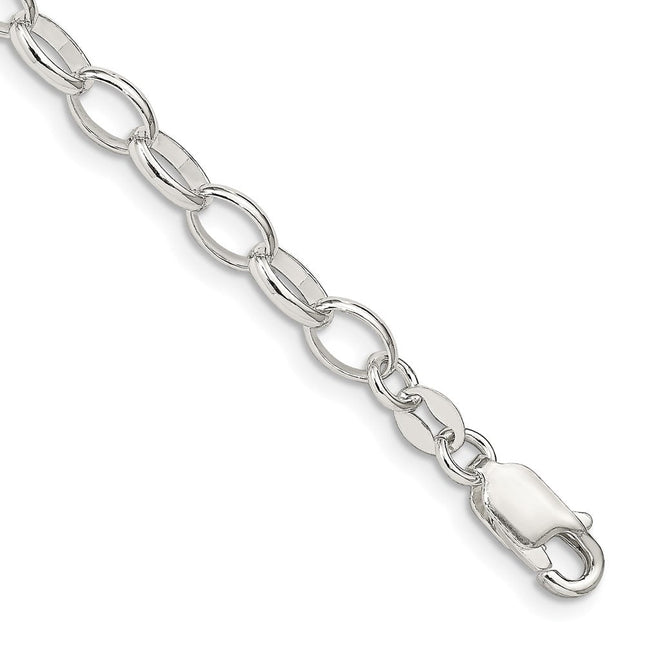 Sterling Silver Fancy Rolo Chain, 16 x 5mm