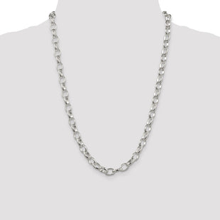 Sterling Silver Fancy Rolo Chain (Style QFC89-24)