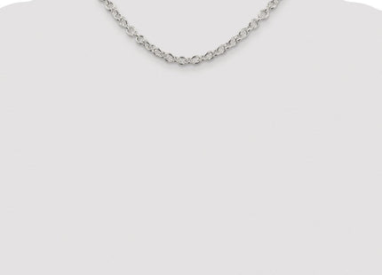 Sterling Silver Rhodium-plated Cable Chain (Style QFC8R-16)