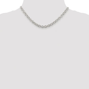 Sterling Silver Rhodium-plated Cable Chain (Style QFC8R-16)