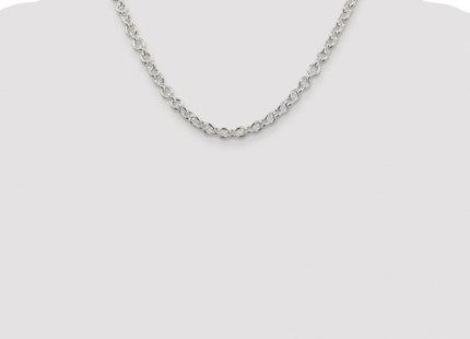 Sterling Silver Rhodium-plated Cable Chain (Style QFC8R-18)