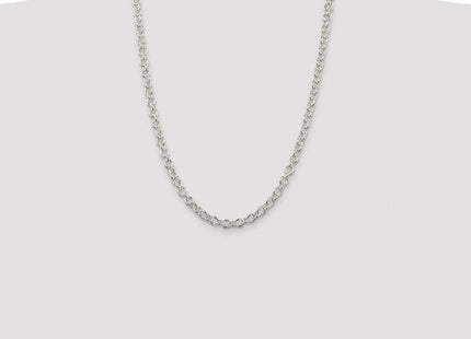 Sterling Silver Rhodium-plated Cable Chain (Style QFC8R-24)