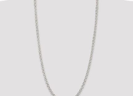 Sterling Silver Rhodium-plated Cable Chain (Style QFC8R-30)