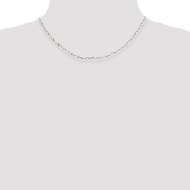 Sterling Silver Oval Cable Chain, 22 x 2.25mm