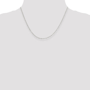 Sterling Silver Oval Cable Chain (Style QFC93-18)