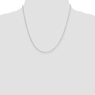 Sterling Silver Oval Cable Chain (Style QFC93-20)