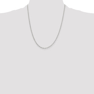 Sterling Silver Oval Cable Chain (Style QFC93-22)