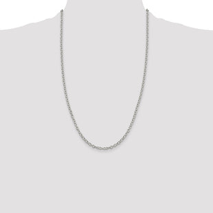 Sterling Silver Oval Cable Chain (Style QFC94-26)