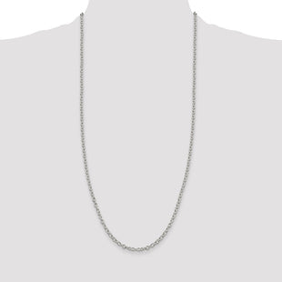 Sterling Silver Oval Cable Chain (Style QFC94-30)