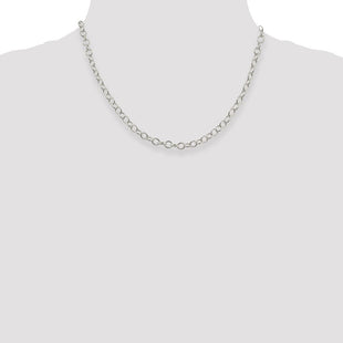 Sterling Silver Oval Cable Chain (Style QFC95-18)