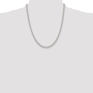 Sterling Silver Oval Cable Chain (Style QFC95-22)