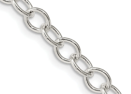 Sterling Silver Oval Cable Chain, 16 x 5.3mm