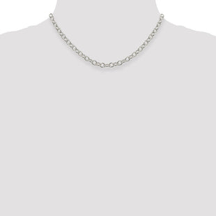 Sterling Silver Oval Cable Chain (Style QFC96-16)