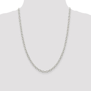 Sterling Silver Oval Cable Chain (Style QFC96-24)