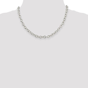 Sterling Silver Oval Cable Chain (Style QFC97-18)