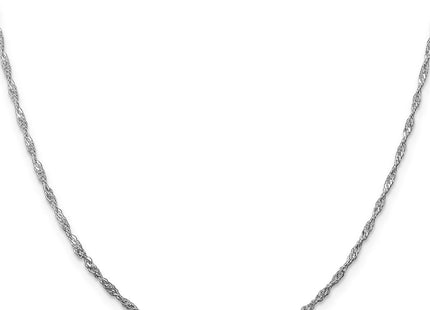 Sterling silver singapore link chain, alternate view