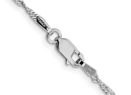 Sterling silver singapore link chain, another view