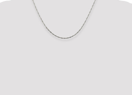 Sterling silver singapore link chain, further view