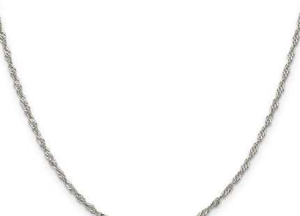 Sterling Silver Singapore Chain w/2in ext., 20 x 2mm