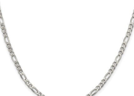 Sterling silver figaro link chain, further view